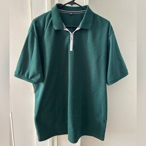 Quarter-Zip Knit Polo Shirt Sz L